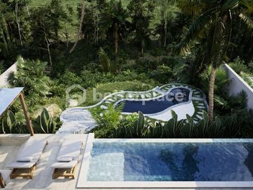 Luxury 2-Bedroom Cliffside Riverfront Villa with Rice Field Views in Ubud East