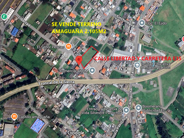 Se vende espectacular terreno en Amaguaña Calle Liberta y Carretera E35