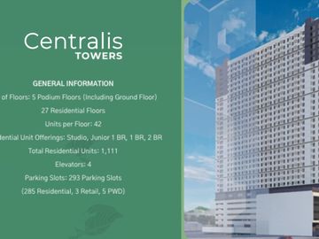 FOR SALE | 2 Bedroom with Balcony (T1-1901) | Centralis Towers - Pasay