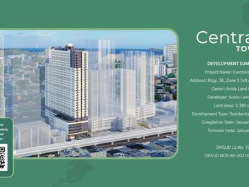 FOR SALE | 2 Bedroom with Balcony (T1-1901) | Centralis Towers - Pasay