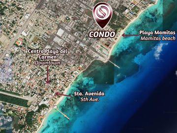 Estudio con alberca común, en venta, Centro, Playa del Carmen.