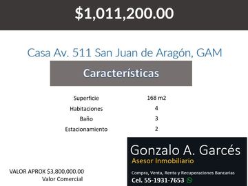 Casa Av. 511 San Juan de Aragón, GAM