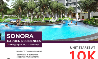 1 bedroom unit for sale in Sonora Garden Residences Mn Alabang–Zapote Road, Talon Tres, Las Pinas