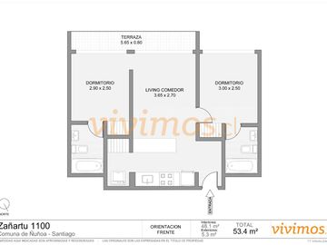 Moderno departamento de 2 dormitorios y 2 baños, estilo mariposa, en  ubicado barrio nuevo, cercano a Metro Rodrigo de Araya.