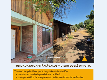 Casa con amplio terreno en Comuna El Bosque