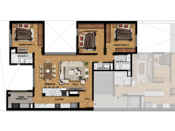 PREVENTA DEPARTAMENTOS 3 DORM EL SOLAR DE CHALLAPAMPA, CERRO COLORADO