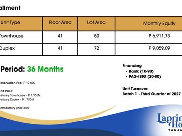 LAPRIMA HOMES TANJAY