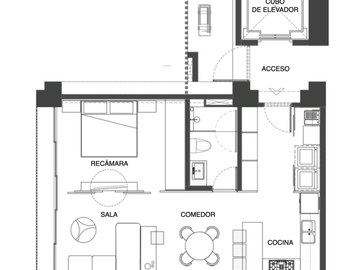 VENTA de Estudio de 1 Recámara en Aria Country Towers