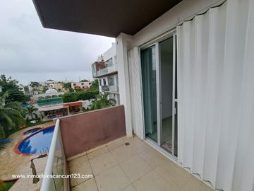 CENTRICO DEPARTAMENTO CON ELEVADOR Y ALBERCA 3 REC 2 BAÑOS 120 MTS