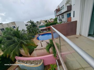 CENTRICO DEPARTAMENTO CON ELEVADOR Y ALBERCA 3 REC 2 BAÑOS 120 MTS
