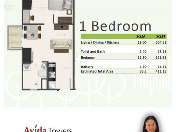 1 BEDROOM WITH BALCONY FOR SALE | Preselling Property in South Park District Alabang, Muntinlupa City