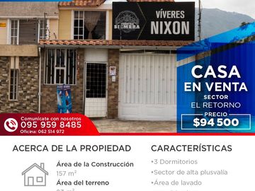VENTA DE CASA EN AV. EL RETORNO Y MITIMAES