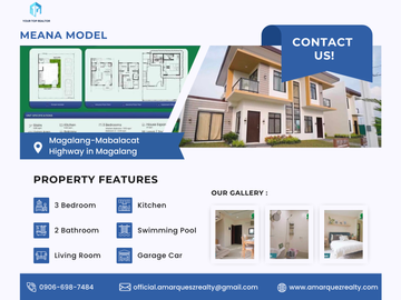 For Sale 3 Bedroom Manea Model In Hamana Homes, Magalang Pampamga