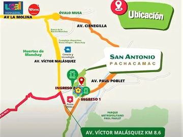 ¡Venta de Terreno frente a parque en San Antonio de Pachacamac!