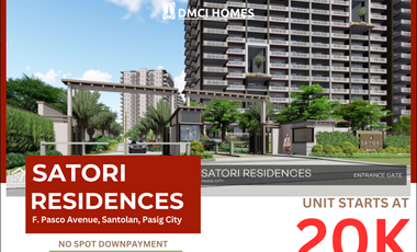 Ready for occupancy 1Bedroom unit for sale in F.Pasco Avenue, Santolan, Pasig City