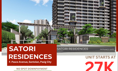 Ready for occupancy 2 Bedroom unit for sale in F.Pasco Avenue, Santolan, Pasig City