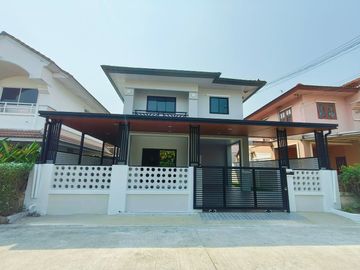บ้านมือสอง  พร้อมอยู่ มีนบุรี คลองสามวา หมู่บ้านบุรีรมย์ ถนนเลียบคลองสอง 23  บ้านแฝด 2 ชั้น 3 นอน 2 น้ำ  พาชมบ้าน 081-440-----