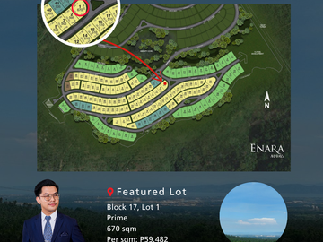 Pre Selling - Enara - Highest Neighborhood in Nuvali by Ayala Land Premier | Block 17 Lot 1 Corner