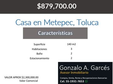 Casa en Metepec, Toluca
