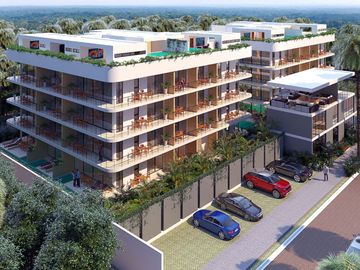 Departamento con rooftop con alberca privada, en venta, Aldea Zamá, Tulum.