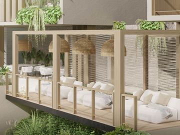 Penthouse cerca de la playa, terraza común con vista al mar, alberca, area de asador y gimnasio, adaptado para silla de ruedas, en pre-construccion, v