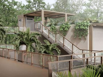 Penthouse cerca de la playa, terraza común con vista al mar, alberca, area de asador y gimnasio, adaptado para silla de ruedas, en pre-construccion, v