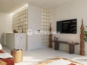 A Vision of Modern Living: Own a Cutting-Edge Leasehold 1-Bed Apartment Blending Minimalism and Tropical Serenity in Bali