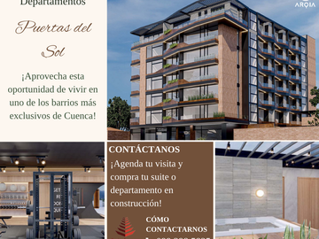 🏡En Venta Departamentos en construcción de 1 y 2 Dormitorios en Puertas del Sol 🏡