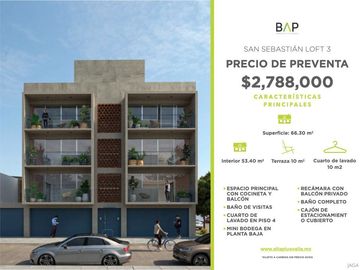Departamento en renta San Sebastían 301 en renta