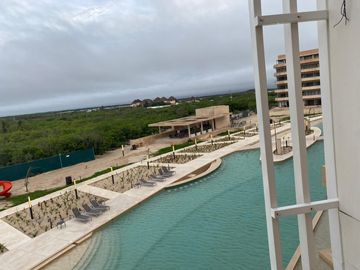 Venta de Departamento en Primera Fila Playa Telchac Yucatán.