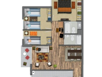 ¡Oportunidad  departamento! 3 dormitorios , 2 baños ,Condominio Maipu.