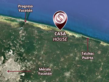 Casa frente al mar con alberca privada en venta, San Benito, Yucatán