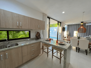 CASA 3 HABITACIONES CON JARDIN EN PLAYA DEL CARMEN