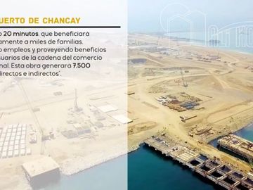 SE VENDE TERRENOS DE 120 m2, 160 m2 y 200 m2 EN HUACHO DESDE S/ 16,000.00.
