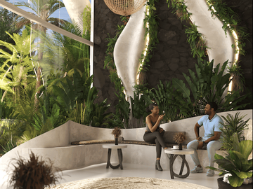 DEPARTAMENTO AMUEBLADO CON ALBERCA A METROS DE LA PLAYA EN TULUM