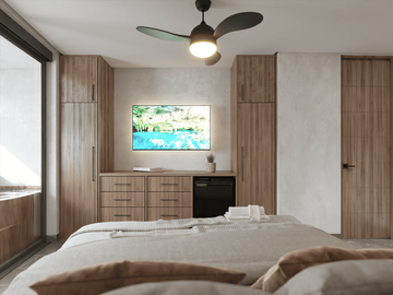 DEPARTAMENTO AMUEBLADO CON ALBERCA A METROS DE LA PLAYA EN TULUM
