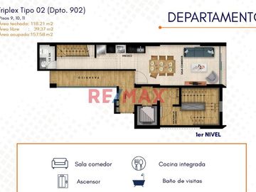 Vendo Hermoso Triplex De Estreno Con Vista A Parque-Urb. San Andrés- 157.58M2-Dpto 902- S/542,800.00