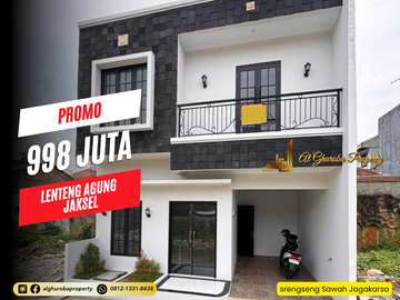 Rumah 2 Lantai Murah 900 Juta-an Srengseng Sawah Jagakarsa Jakarta 3 KT 3 KM