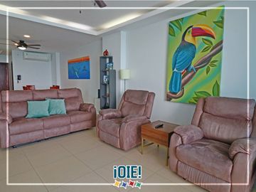 En venta: Dpto. en primera línea al Mar, Edificio Las Olas, Manta