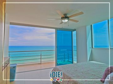 En venta: Dpto. en primera línea al Mar, Edificio Las Olas, Manta