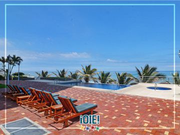 En venta: Dpto. en primera línea al Mar, Edificio Las Olas, Manta