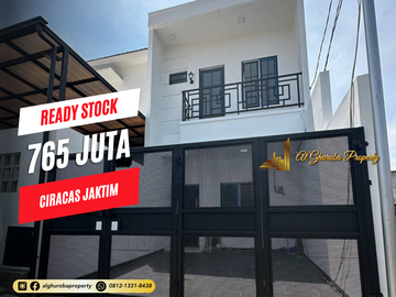 JUAL CEPAT RUMAH BARU 2 LANTAI 10 MNT KE ST. LRT CIRACAS TIDAK BANJIR 700 JUTA-AN
