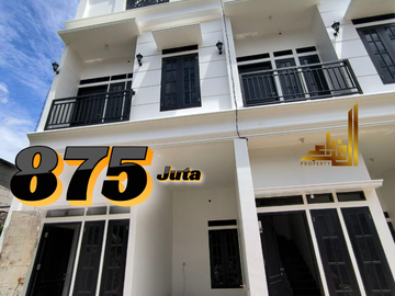 RUMAH SIAP HUNI 3 LANTAI ADA ROOFTOP 3KT CONDET KRAMATJATI JAKARTA AKSES MOBIL 800 JUTA-AN
