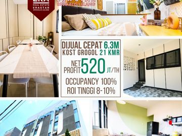 Dijual Cepat Kost Baru di Grogol, Fully Furnished 21 Kamar & Full Penyewa, Jakarta Barat
