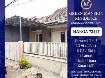 Dijual Rumah Green mansion Residence Ngingas Waru Sidoarjo Murah Strategis Dekat Tol Waru CiTo Deltasari