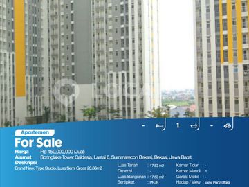 Apartemen Springlake Tower Caldesia, Lantai 6, Summarecon Bekasi, Bekasi, Jawa Barat