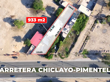 CASA EN VENTA 933 m2 - Carretera Chiclayo - Pimentel