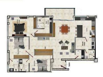 Departamento en venta Junto a Puerta del Bosque, 3 Rec, 3.5 B
