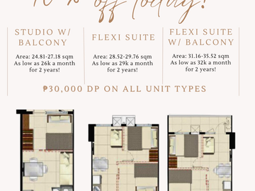 RFO 24.81 SQM STUDIO W/ BALCONY at Smile Residences in Bacolod City Premiere Waterfront Development
