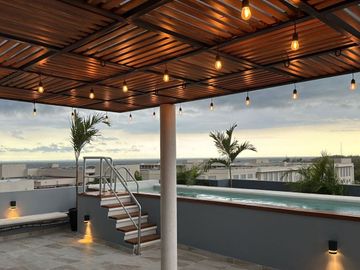 Estudio en venta en Playa del Carmen con Vista al Mar desde el Roof Top !